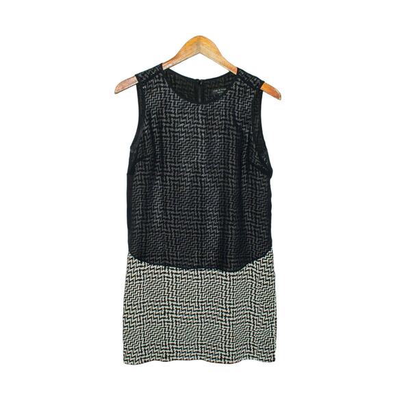 Rag & Bone Size 2 100% Silk Dress Zig Zag with Sheer top - Picture 7 of 8